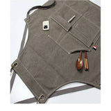 Cwmm1830_Denim Canvas Apron Multi-Functional Home Work Apron