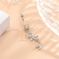 MERMAID BELLY RING HYPOALLERGENIC STAINLESS STEEL_CWMM9317