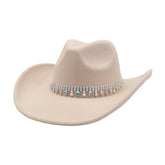 FALL WINTER WESTERN ETHNIC WOOL COWBOY FEDORA_CWAH04477