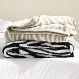 Zebra Print, Houndstooth Cozy Throw Blankets_Cwmm0210