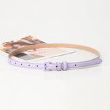 Cwabe0907_Women'S Small Square Buckle Thin Belt