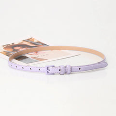 Cwabe0907_Women'S Small Square Buckle Thin Belt
