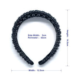 ELEGANT FRENCH VINTAGE RUCHED PU HEADBAND_CWAHA6320