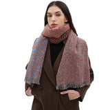 FRINGE PATCHWORK SCARF UNISEX WINTER SHAWL WRAP_CWASC0873