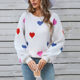 Valentine'S Day Crew Neck Pullover Sweater_Cwoswl3155