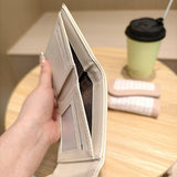 Simple Tweed Panel Trifold Wallet_Cwab06223