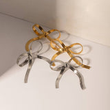 PERSONALIZED ALL MATCH 18K GOLD BOW EARRINGS_CWASC1655