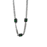 SIMPLE GEMSTONE NECKLACE_CWAJE1276