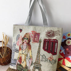 LARGE CAPACITY MINIMALIST CANVAS TOTE BAG_CWAB1681