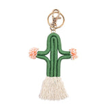 HAND WOVEN CACTUS FUR BALL KEYCHAIN_CWMM1581