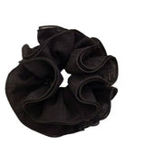 RUFFLED PLAID SCRUNCHIE WITH LAYERED EDGES_CWAHA5509