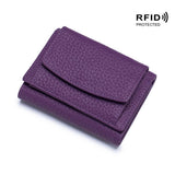SHORT RFID COIN POCKET WALLET MINI LEATHER WALLET_CWAB3700