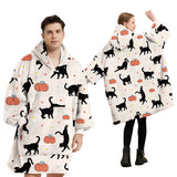 Wearable Flannel Tv Blanket With Sleeves Pocket