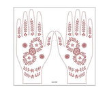 REALISTIC HENNA TATTOO STICKERS BROWN RED LACE_CWMM8361