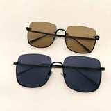 HALF FRAME SQUARE FASHION SUNGLASSES_CWASG0098