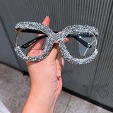 LARGE FRAME FASHIONABLE DIAMOND GLASSES_CWASG0824