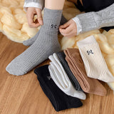 BOW EMBROIDERED CREW SOCKS CUTE STYLISH FOR WOMEN_CWMS0949