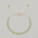 CRYSTAL GOLD BEADED HAND WOVEN BRACELET_CWMM3871