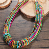 COLORFUL MULTI LAYERED HANDMADE BEADED NECKLACE_CWAJE1571