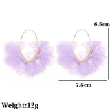 HANDMADE FABRIC FLOWER V SHAPE EAR CUFFS_CWMM6266