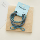4 PIECES OF CANDY COLORED SIMPLE HAIR TIES_CWAHA1130