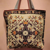 RETRO EMBROIDERED CANVAS SHOULDER BAG TOTE BAG_CWAB1672