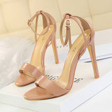 COLOR MATCHING OPEN TOE HOLLOW STILETTO HEELS_CWSHH0041