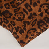 LEOPARD SUEDE SKIRT SEXY PRINTED MIDI SKIRT_CWBSS0385