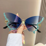 STYLISH LARGE FRAME BUTTERFLY DIAMOND SUNGLASSES_CWASG0192