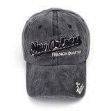 Washed Letter Embroidery Baseball Cap Sun Hat Cwah1132