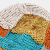 CURLED BRIM CONTRAST KNITTED HAT_CWAH1582