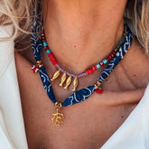 COLORFUL DOPAMINE CORAL FISH BEADED SWEATER CHAIN_CWAJE4616