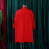 LOOSE LAPEL SOLID COLOR OVERSIZED SHIRT DRESS_CWDSD6165