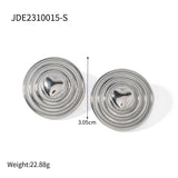 SIMPLE AND STYLISH 18K GOLD SPIRAL EARRINGS_CWASC1661