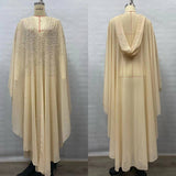 AFRICAN BEADED LONG ROBE MUSLIM CAPE HOODED DRESS_CWMM6138