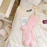 SOLID COLOR TWIST THICK WARM SOCKS_CWMS0879