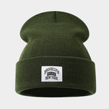 Brooklyn Label Cuffed Knit Beanie Unisex_Cwah04638