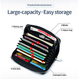 Genuine Leather Zipper Multifunctional Long Wallet_Cwab3741