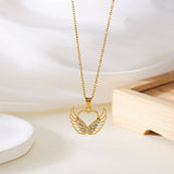 Versatile Zircon Hollow Butterfly Necklace