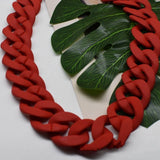 MATTE ACRYLIC RESIN BAG CHAIN TEXTURED STRAP_CWMM5059