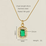 STAINLESS STEEL ZIRCON HEART PENDANT NECKLACE_CWAJE0682