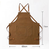 CUSTOM COTTON CANVAS KITCHEN APRON FOR WOMEN_CWMM6623