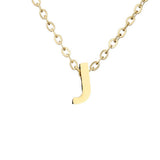 FASHION MIRROR POLISHED GOLD LETTER NECKLACE_CWMM5590