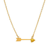 COLORFUL CREATIVE HEART PIERCING PENDANT NECKLACE_CWMM5342