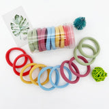 10PCS THICK SEAMLESS HAIR BANDS SCRUNCHIES_CWAHA0133