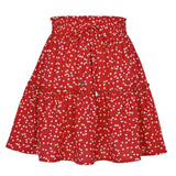 HIGH WAIST PRINTED SKIRT FLORAL SHORT SKIRT_CWAB4795