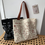 CANVAS TOTE BAGS WITH ADORABLE ANIMAL PRINT_CWAB2046