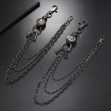 Vintage Five-Pointed Star Leather Pants Chain_Cwmm4830