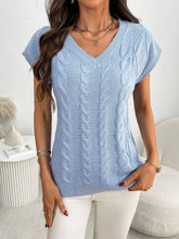 V-Neck Floral Vest Loose Vest Sleeveless Sweater