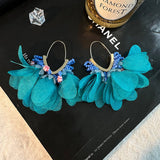 V-Shaped Beaded Tassel Earrings Bold Statement_Cwmm6161